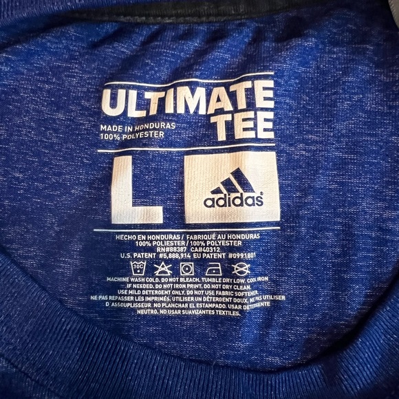 NWOT Men’s Adidas Ultimate Tee Size Large In Blue - Picture 5 of 7